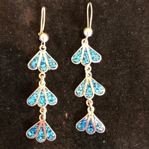 STERLING SILVER TURQUOISE EARRINGS